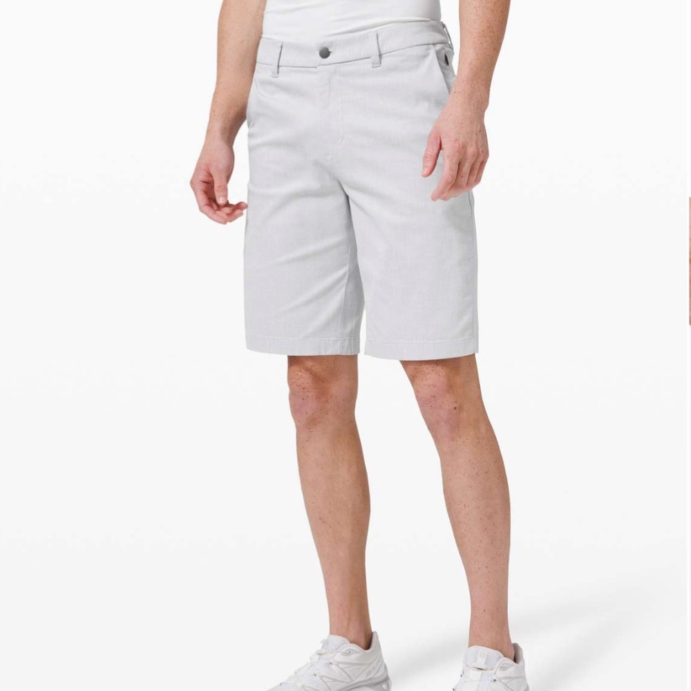 Lululemon Comission Shorts 32 Gray Qwick Oxford 11” Relaxed
